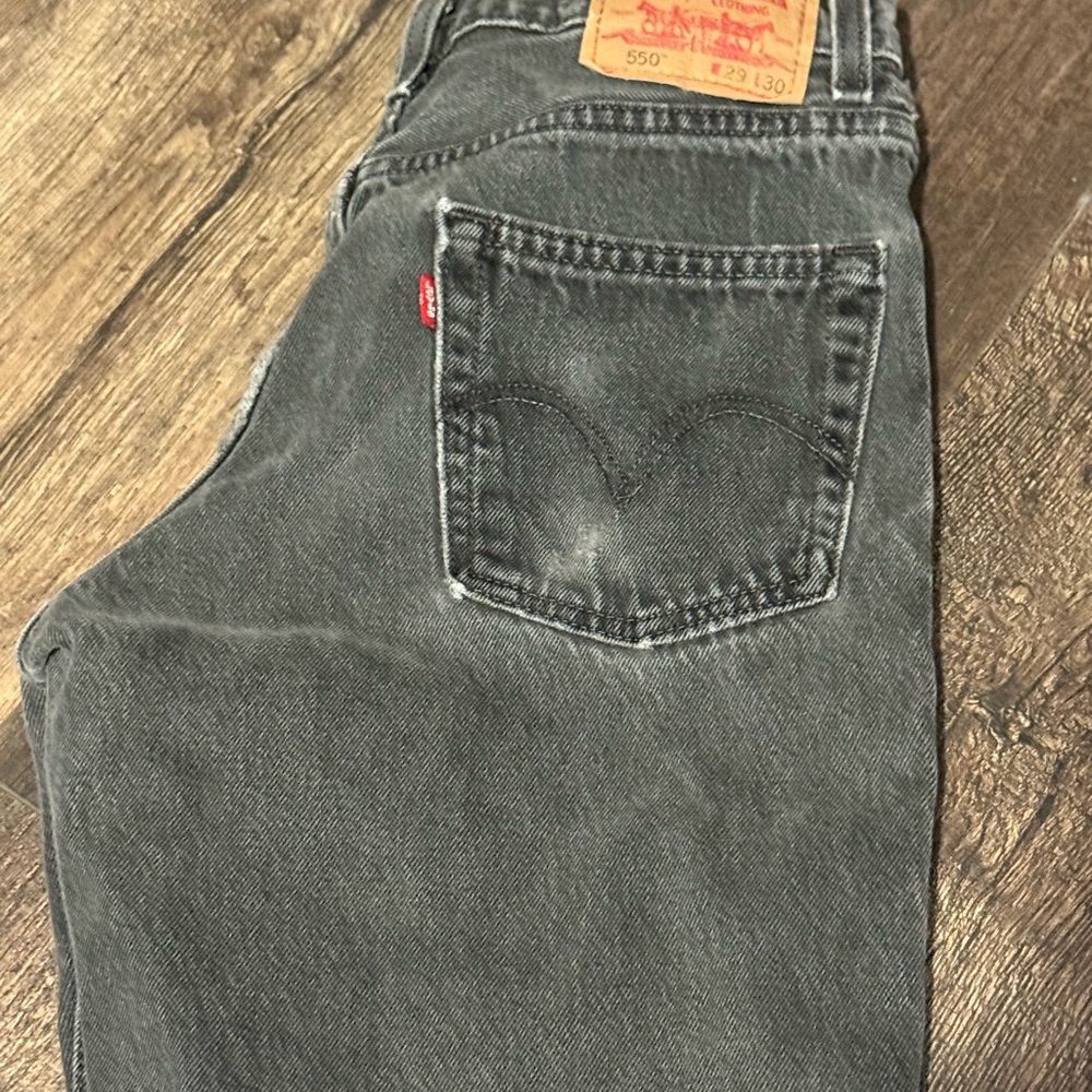 Vintage Y2K 10/03 Levi's 550 Men's 29Wx30L Charcoal denim Jeans